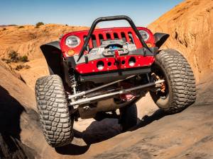 Artec Industries Jeep Axle Trusses & Fabrication Parts | 1350 Of - Artec Bare Steel Nighthawk Mid-tube Stinger Front Bumper with Aluminum Skid for JK, JL, & JT - Bare Steel - JJ8030 - Image 2