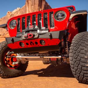 Artec Industries Jeep Axle Trusses & Fabrication Parts | 1350 Of - Artec Bare Steel Nighthawk Front Bumper with Aluminum Skid for JK, JL, & JT - Bare Steel - JJ8000 - Image 3