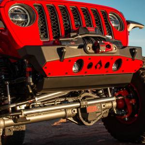 Artec Industries Jeep Axle Trusses & Fabrication Parts | 1350 Of - Artec Bare Steel Nighthawk Front Bumper with Aluminum Skid for JK, JL, & JT - Bare Steel - JJ8000 - Image 2
