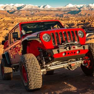 Artec Industries Jeep Axle Trusses & Fabrication Parts | 1350 Of - Artec Bare Steel Nighthawk Front Bumper with Aluminum Skid for JK, JL, & JT - Bare Steel - JJ8000 - Image 5