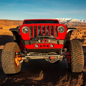 Artec Industries Jeep Axle Trusses & Fabrication Parts | 1350 Of - Artec Bare Steel Nighthawk Front Bumper with Aluminum Skid for JK, JL, & JT - Bare Steel - JJ8000 - Image 6