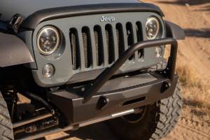 Artec Industries Jeep Axle Trusses & Fabrication Parts | 1350 Of - Artec Jeep JL,JT,JK Sentinel Front Bumper with Hoop - Black Powder Coat - JJ9011 - Image 2