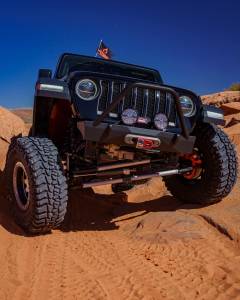 Artec Industries Jeep Axle Trusses & Fabrication Parts | 1350 Of - Artec Jeep JL,JT,JK Sentinel Front Bumper with Hoop - Black Powder Coat - JJ9011 - Image 8