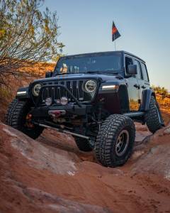 Artec Industries Jeep Axle Trusses & Fabrication Parts | 1350 Of - Artec Jeep JL,JT,JK Sentinel Front Bumper with Hoop - Black Powder Coat - JJ9011 - Image 11