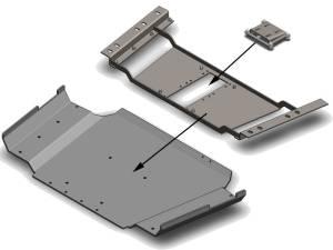 Clayton Off Road Suspension & Lift Kits | 1350 Offroad - Clayton Jeep Wrangler Transfer Case Skid Plate 1997-2006 TJ/LJ - COR-4105100 - Image 3