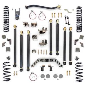 Clayton Off Road Suspension & Lift Kits | 1350 Offroad - Clayton Jeep Wrangler 4.0-in Pro Series 3 Link Long Arm Lift Kit with Rear 5-in Stretch 1997-2006 TJ - COR-3605112 - Image 1