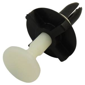 Crown Automotive Jeep Replacement Parts | 1350 Offroad - Crown Push Pin, Black/White, Plastic - 4806110AA - Image 1