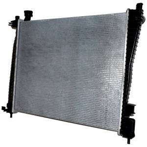 Crown Automotive Jeep Replacement Parts | 1350 Offroad - Crown Radiator, Black/Unpainted, Aluminum, Plastic - 55038001AH - Image 2