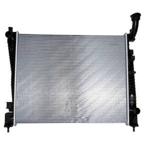 Crown Automotive Jeep Replacement Parts | 1350 Offroad - Crown Radiator, Black/Unpainted, Aluminum, Plastic - 55038001AH - Image 1