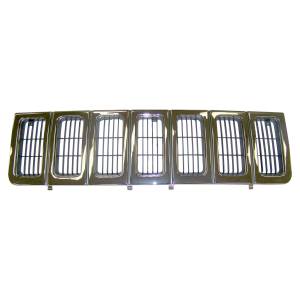 Crown Automotive Jeep Replacement Parts | 1350 Offroad - Crown Grille, Front, Chrome - 55055059 - Image 1