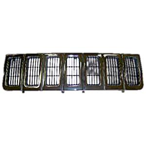 Crown Automotive Jeep Replacement Parts | 1350 Offroad - Crown Grille, Front, Chrome - 55055059 - Image 2