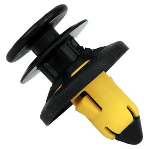 Crown Automotive Jeep Replacement Parts | 1350 Offroad - Crown Door Trim Panel Push Pin, Front, Black & Yellow, Plastic - 6510747AA - Image 2