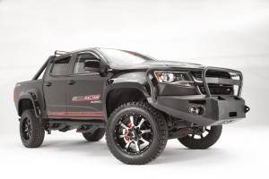 Fab Fours Bumpers & Off-Road Armor | 1350 Offroad - Fab Fours Premium Winch Front Bumper, Black Powder Coat, with Full Grill Guard - CC15-H3350-1 - Image 2