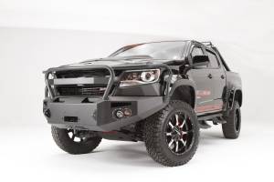 Fab Fours Bumpers & Off-Road Armor | 1350 Offroad - Fab Fours Premium Winch Front Bumper, Black Powder Coat, with Full Grill Guard - CC15-H3350-1 - Image 3