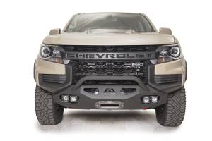 Fab Fours Bumpers & Off-Road Armor | 1350 Offroad - Fab Fours Winch Mount, with Pre-Runner Guard, Black Powder Coat, 95 lbs. Weight, 14-in Height - CC21-N5152-1 - Image 1