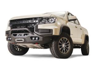 Fab Fours Bumpers & Off-Road Armor | 1350 Offroad - Fab Fours Winch Mount, with Pre-Runner Guard, Bare Steel, 95 lbs. Weight, 14-in Height, 55-in Width - CC21-N5152-B - Image 3