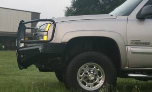 Fab Fours Bumpers & Off-Road Armor | 1350 Offroad - Fab Fours Black Steel Front Ranch Bumper, Black Powder Coat, with Full Grill Guard - CH05-S1360-1 - Image 2