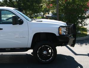 Fab Fours Bumpers & Off-Road Armor | 1350 Offroad - Fab Fours Black Steel Front Ranch Bumper, Black Powder Coat, with Full Grill Guard - CH08-S2060-1 - Image 3