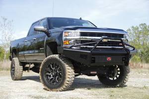 Fab Fours Bumpers & Off-Road Armor | 1350 Offroad - Fab Fours Black Steel Front Ranch Bumper, Black Powder Coat, with Pre-Runner Grill Guard - CH08-S2062-1 - Image 3