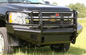 Fab Fours Bumpers & Off-Road Armor | 1350 Offroad - Fab Fours Black Steel Front Ranch Bumper, Black Powder Coat, with Full Grill Guard - CH11-S2760-1 - Image 2