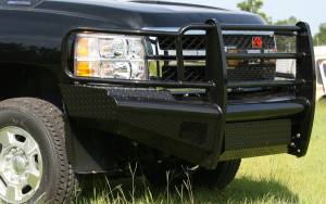 Fab Fours Bumpers & Off-Road Armor | 1350 Offroad - Fab Fours Black Steel Front Ranch Bumper, Black Powder Coat, with Full Grill Guard - CH11-S2760-1 - Image 3