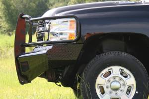 Fab Fours Bumpers & Off-Road Armor | 1350 Offroad - Fab Fours Black Steel Front Ranch Bumper, Black Powder Coat, with Full Grill Guard - CH11-S2760-1 - Image 4