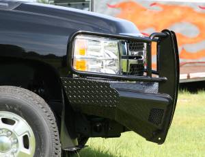 Fab Fours Bumpers & Off-Road Armor | 1350 Offroad - Fab Fours Black Steel Front Ranch Bumper, Black Powder Coat, with Full Grill Guard - CH11-S2760-1 - Image 5
