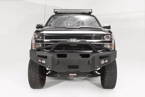 Fab Fours Bumpers & Off-Road Armor | 1350 Offroad - Fab Fours Premium Winch Front Bumper, Bare Steel, with Pre-Runner Grill Guard, with Sensors - CH14-C3052-B - Image 2