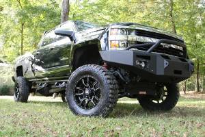 Fab Fours Bumpers & Off-Road Armor | 1350 Offroad - Fab Fours Premium Winch Front Bumper, Black Powder Coat, with Pre-Runner Grill Guard, with Sensors - CH14-C3052-1 - Image 4