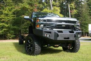Fab Fours Bumpers & Off-Road Armor | 1350 Offroad - Fab Fours Premium Winch Front Bumper, Black Powder Coat, with Pre-Runner Grill Guard, with Sensors - CH14-C3052-1 - Image 5