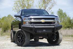 Fab Fours Bumpers & Off-Road Armor | 1350 Offroad - Fab Fours Elite Front Ranch Bumper, Black Powder Coat, without Grill Guard, with Tow Hooks - CH14-Q3061-1 - Image 3