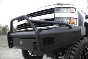 Fab Fours Bumpers & Off-Road Armor | 1350 Offroad - Fab Fours Elite Front Ranch Bumper, Black Powder Coat, with Pre-Runner Grill Guard & Tow Hooks - CH14-Q3062-1 - Image 2