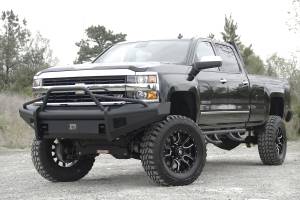 Fab Fours Bumpers & Off-Road Armor | 1350 Offroad - Fab Fours Elite Front Ranch Bumper, Black Powder Coat, with Pre-Runner Grill Guard & Tow Hooks - CH14-Q3062-1 - Image 3