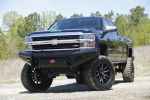 Fab Fours Bumpers & Off-Road Armor | 1350 Offroad - Fab Fours Black Steel Front Ranch Bumper, Black Powder Coat, without Grill Guard, with Tow Hooks - CH14-S3061-1 - Image 2