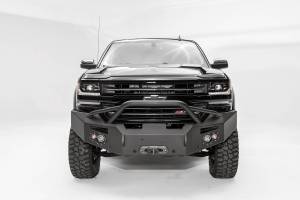 Fab Fours Bumpers & Off-Road Armor | 1350 Offroad - Fab Fours Premium Winch Front Bumper, Black Powder Coat, with Pre-Runner Guard - CS16-F3852-1 - Image 3