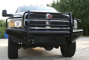 Fab Fours Bumpers & Off-Road Armor | 1350 Offroad - Fab Fours Black Steel Front Ranch Bumper, Black Powder Coat, with Full Grill Guard - DR03-S1060-1 - Image 2