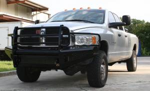Fab Fours Bumpers & Off-Road Armor | 1350 Offroad - Fab Fours Black Steel Front Ranch Bumper, Black Powder Coat, with Full Grill Guard - DR03-S1060-1 - Image 4