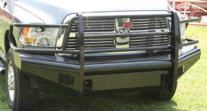 Fab Fours Bumpers & Off-Road Armor | 1350 Offroad - Fab Fours Black Steel Front Ranch Bumper, Black Powder Coat, with Full Grill Guard - DR10-S2960-1 - Image 4