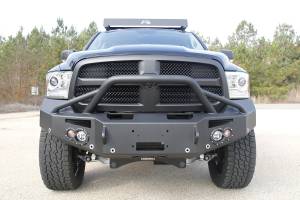 Fab Fours Bumpers & Off-Road Armor | 1350 Offroad - Fab Fours Premium Winch Front Bumper, Bare Steel, with Pre-Runner Grill Guard, with Sensors - DR13-F2952-B - Image 2
