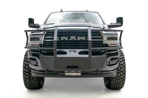 Fab Fours Bumpers & Off-Road Armor | 1350 Offroad - Fab Fours Winch Mount, Full Grill Guard, 2 Stage Matte Black Powder Coated - DR19-N4470-1 - Image 2
