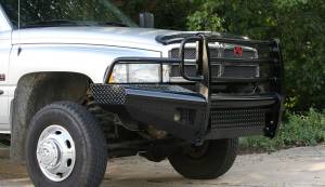 Fab Fours Bumpers & Off-Road Armor | 1350 Offroad - Fab Fours Black Steel Front Ranch Bumper, Black Powder Coat, with Full Grill Guard - DR94-S1560-1 - Image 2