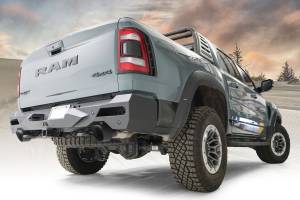 Fab Fours Bumpers & Off-Road Armor | 1350 Offroad - Fab Fours Vengeance Rear Bumper, Receiver Hitch, Wiring Locations, 2 Stage Matte Black Powder Coat - DX21-E4551-1 - Image 4
