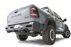 Fab Fours Bumpers & Off-Road Armor | 1350 Offroad - Fab Fours Vengeance Rear Bumper, Receiver Hitch, Wiring Locations, 2 Stage Matte Black Powder Coat - DX21-E4551-1 - Image 3