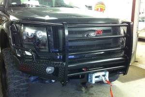 Fab Fours Bumpers & Off-Road Armor | 1350 Offroad - Fab Fours Black Steel Front Ranch Bumper, Black Powder Coat, with Full Grill Guard - FF09-K1960-1 - Image 4
