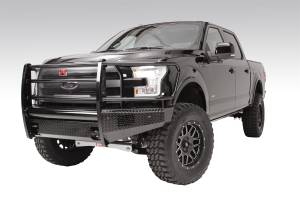 Fab Fours Bumpers & Off-Road Armor | 1350 Offroad - Fab Fours Black Steel Front Bumper, Black Powder Coat, with Full Grill Guard & Tow Hooks - FF15-K3250-1 - Image 2