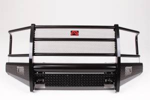 Fab Fours Bumpers & Off-Road Armor | 1350 Offroad - Fab Fours Black Steel Front Bumper, Black Powder Coat, with Full Grill Guard & Tow Hooks - FF15-K3250-1 - Image 1
