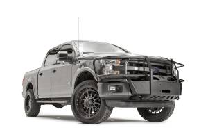 Fab Fours Bumpers & Off-Road Armor | 1350 Offroad - Fab Fours Winch Mount, Black Powder Coat, with Full Grill Guard - FF15-N3270-1 - Image 2