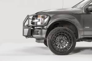 Fab Fours Bumpers & Off-Road Armor | 1350 Offroad - Fab Fours Winch Mount, Black Powder Coat, with Full Grill Guard - FF15-N3270-1 - Image 3