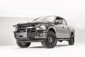 Fab Fours Bumpers & Off-Road Armor | 1350 Offroad - Fab Fours Winch Mount, Black Powder Coat, with Full Grill Guard - FF15-N3270-1 - Image 4