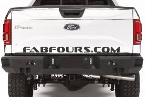 Fab Fours Bumpers & Off-Road Armor | 1350 Offroad - Fab Fours Premium Rear Bumper, Black Powder Coat, with Sensors - FF15-W3251-1 - Image 1